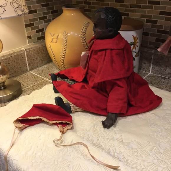 RARE-REPROD, Numbered Maynard Arnett Black/AFRICAN Wood Resin Doll #11/250 - Picture 8 of 13